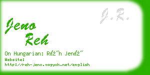 jeno reh business card